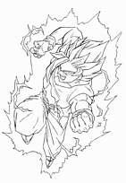 coloriage dragon ball z sangohan surpuissant